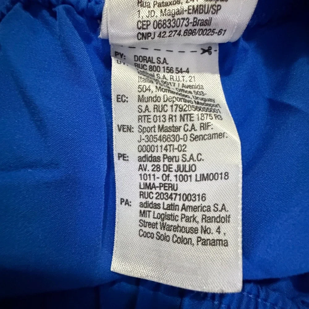 Adidas Mens Royal Blue Athletic Shorts Grey Side Panel AY8771 Size Small